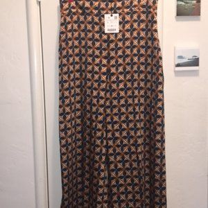 Zara Mid Rise Wide Leg Palazzo Printed Pants